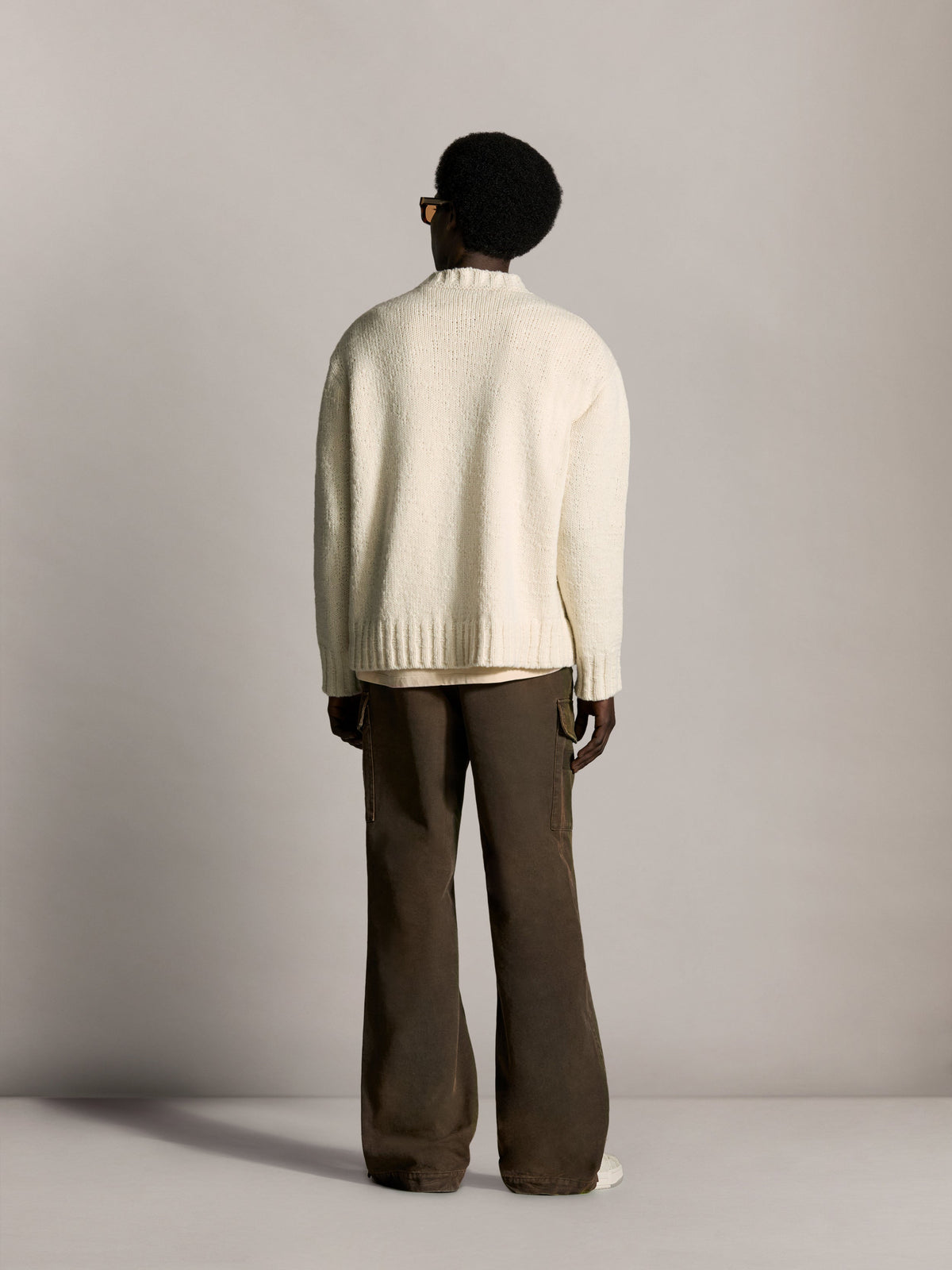AMIRI SMOKING WOLF SWEATER ALABASTER — vista 4