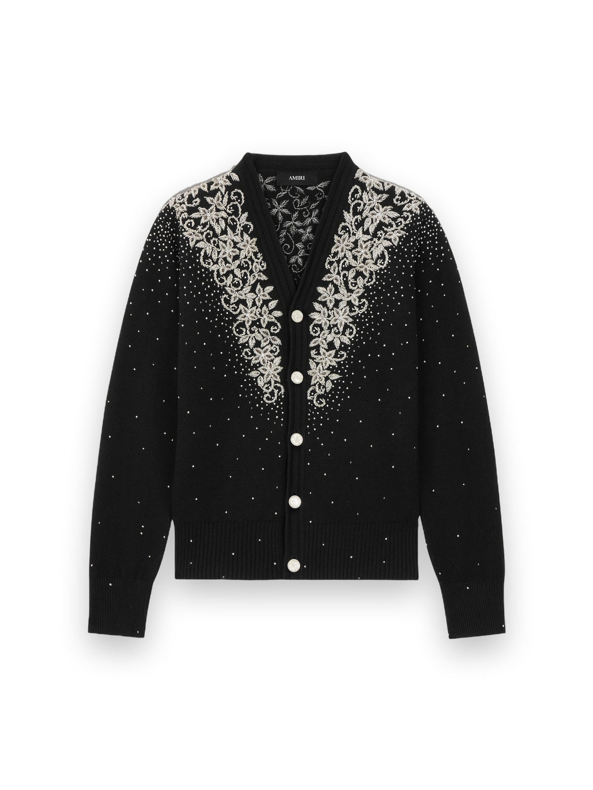 AMIRI BEADED MICRO STARS CARDIGAN BLACK