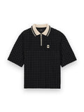 AMIRI MA QUAD ZIP TOWELING POLO BLACK