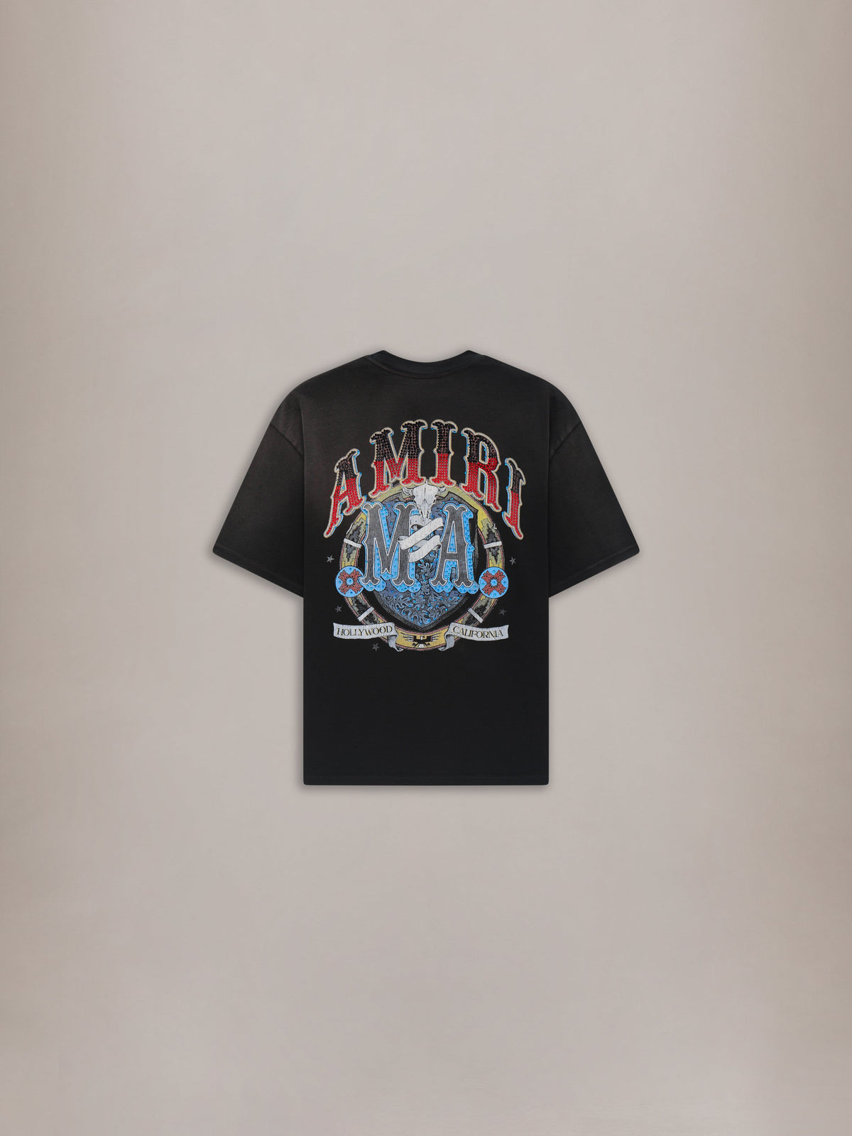 AMIRI CRYSTAL AMIRI HOLLYWOOD OVERSIZED TEE BLACK — vista 2