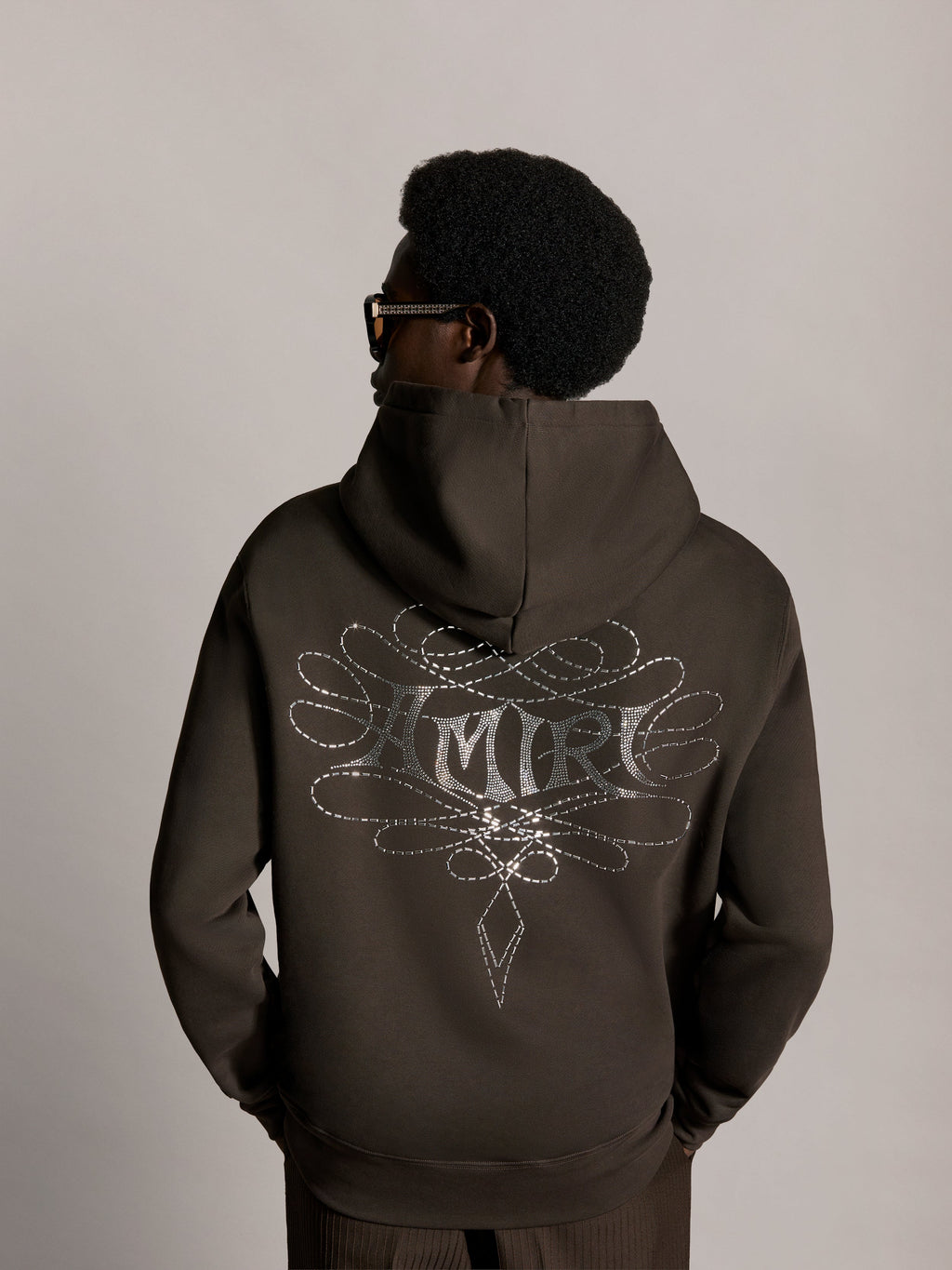 AMIRI LASSO CRYSTAL HOODIE HUSK — vista 5