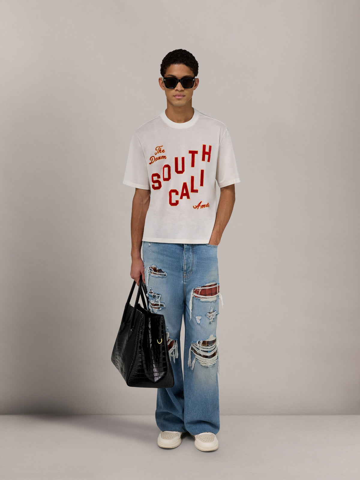 AMIRI SOUTH CALI BOX TEE IVORY — vista 2