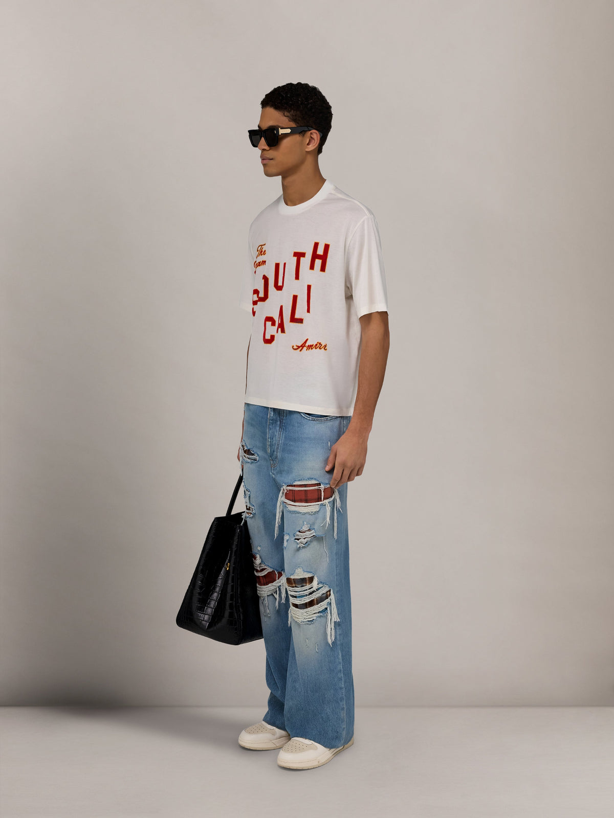 AMIRI SOUTH CALI BOX TEE IVORY — vista 3