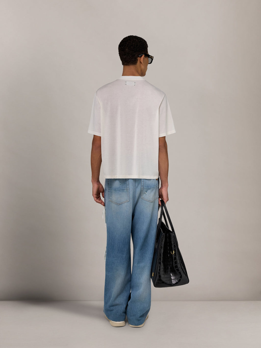 AMIRI FLANNEL REPAIR BAGGY JEAN SURFRIDER INDIGO — vista 4