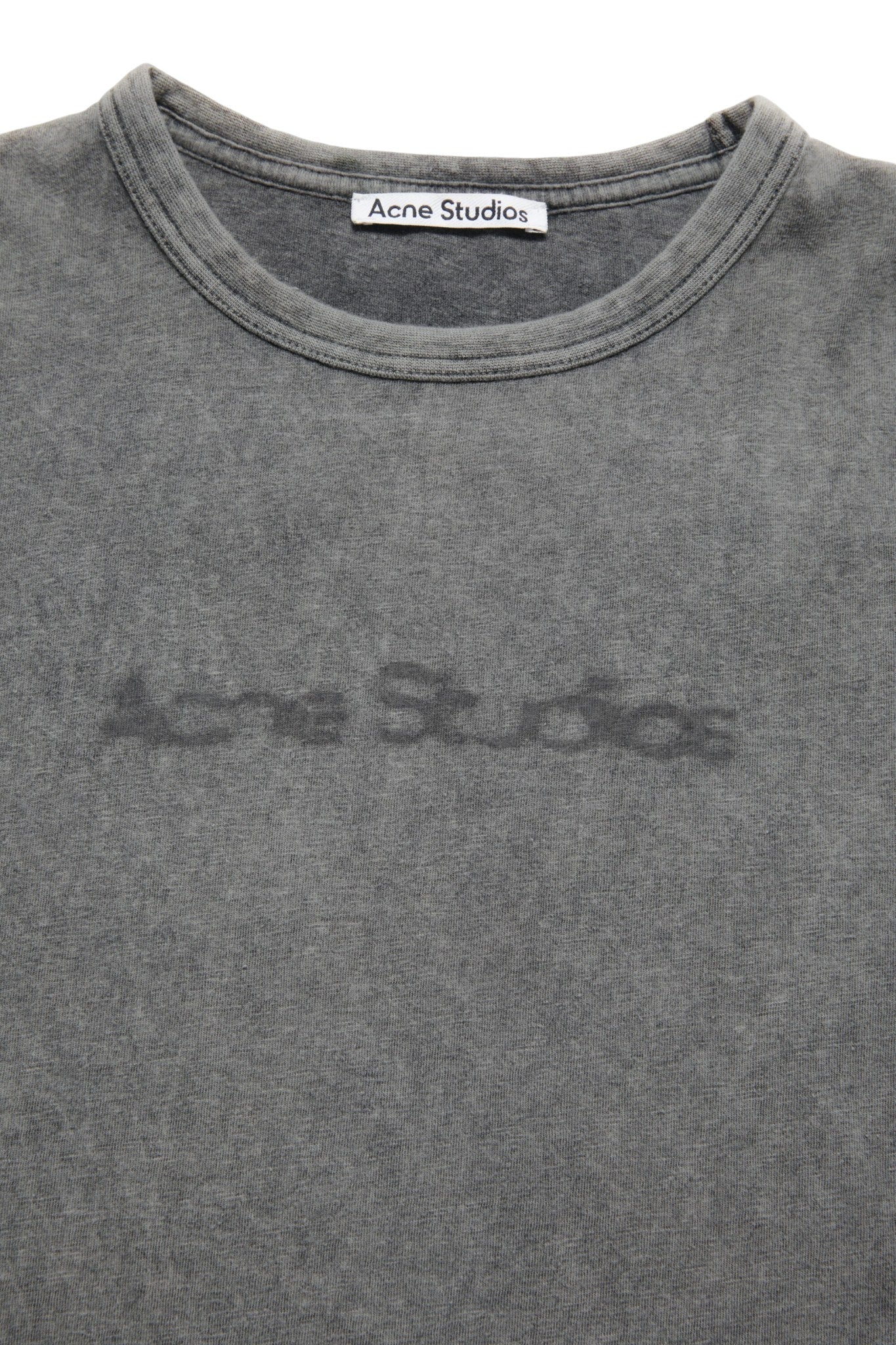 ACNE STUDIOS BLURRED LOGO GREY T-SHIRT