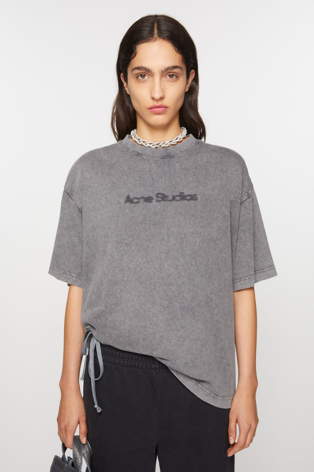 ACNE STUDIOS BLURRED LOGO T-SHIRT GREY
