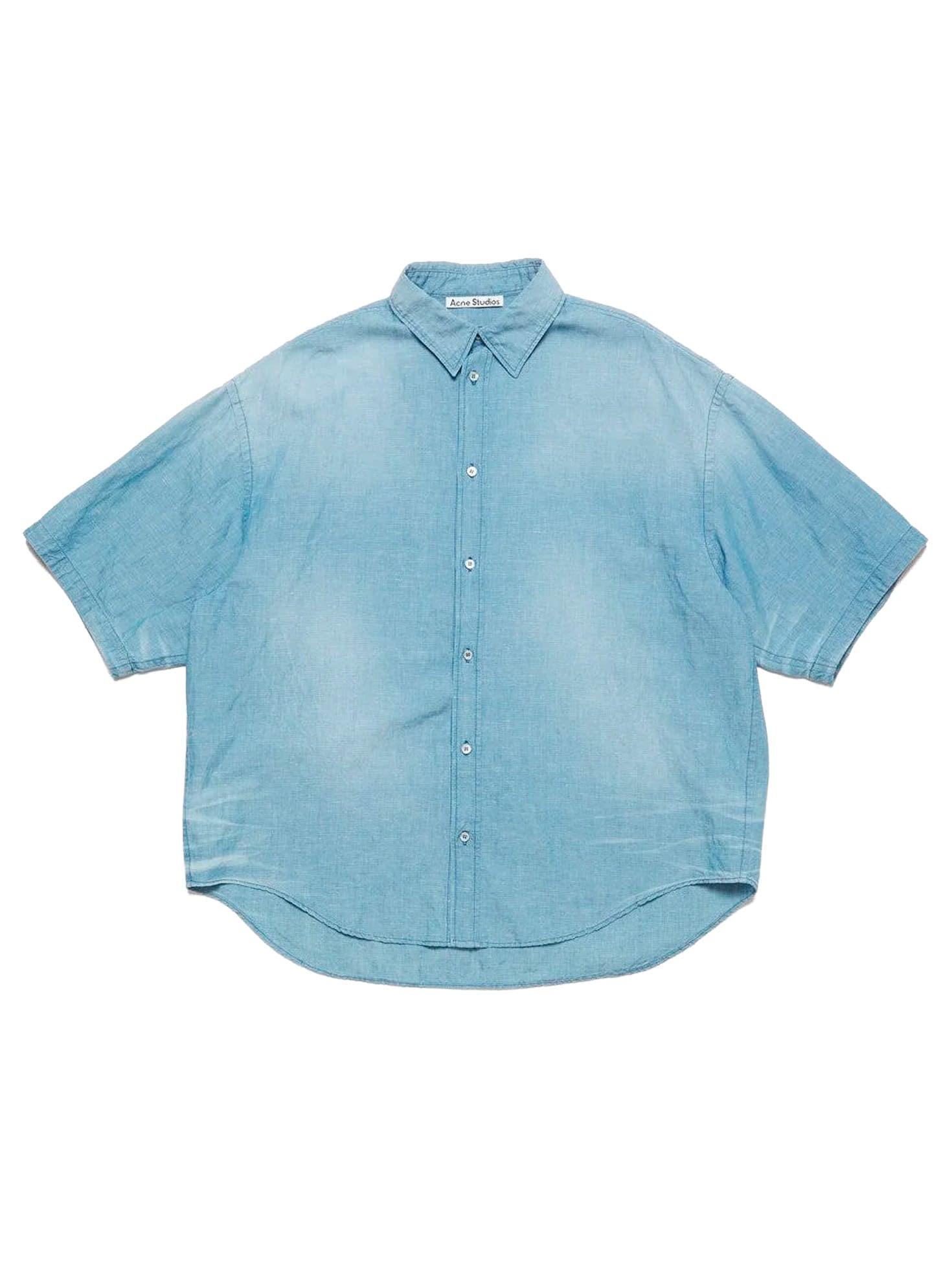 ACNE STUDIOS BUTTON UP SHIRT LOGO STAMP
