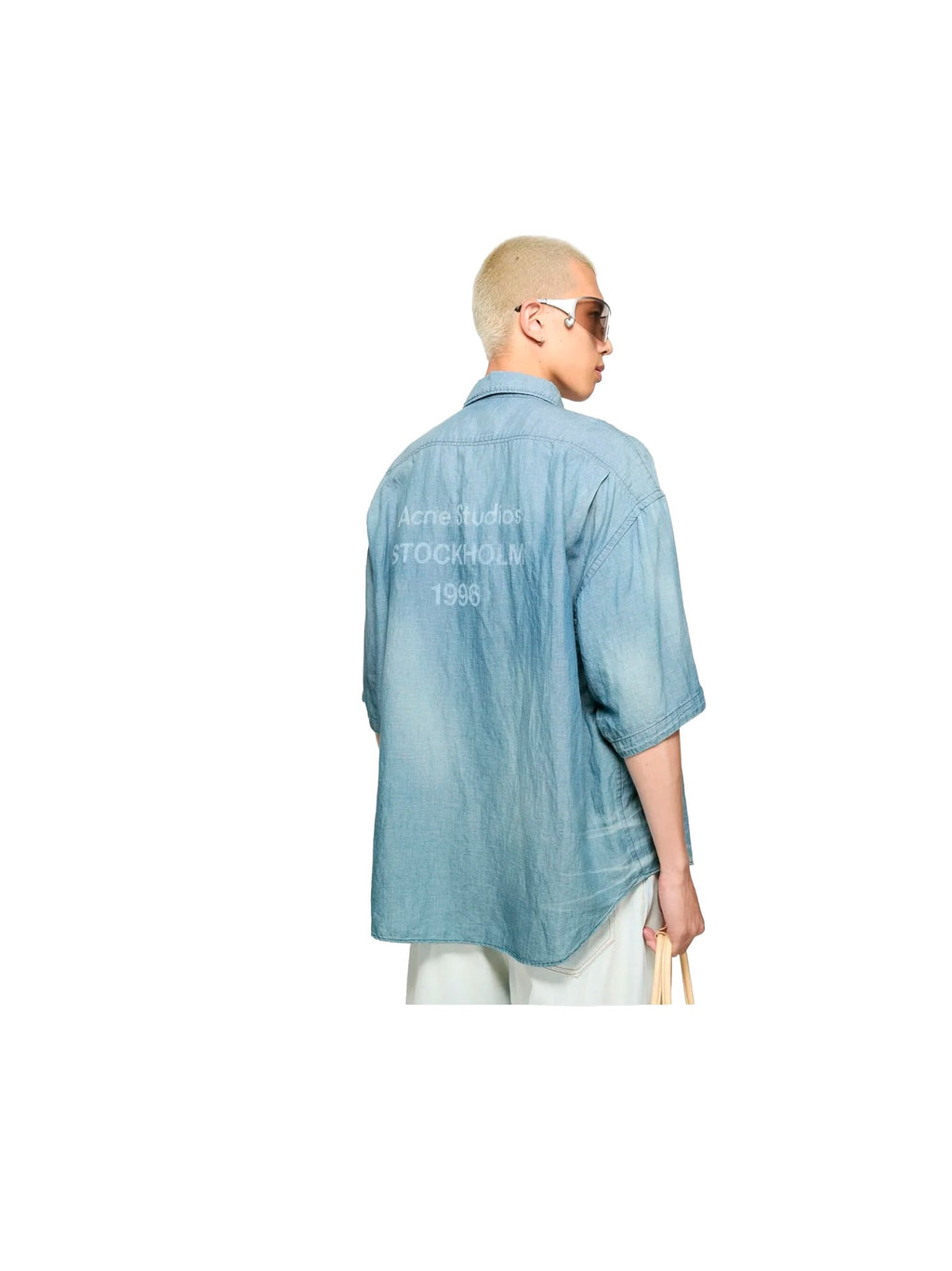 ACNE STUDIOS BUTTON UP SHIRT LOGO STAMP