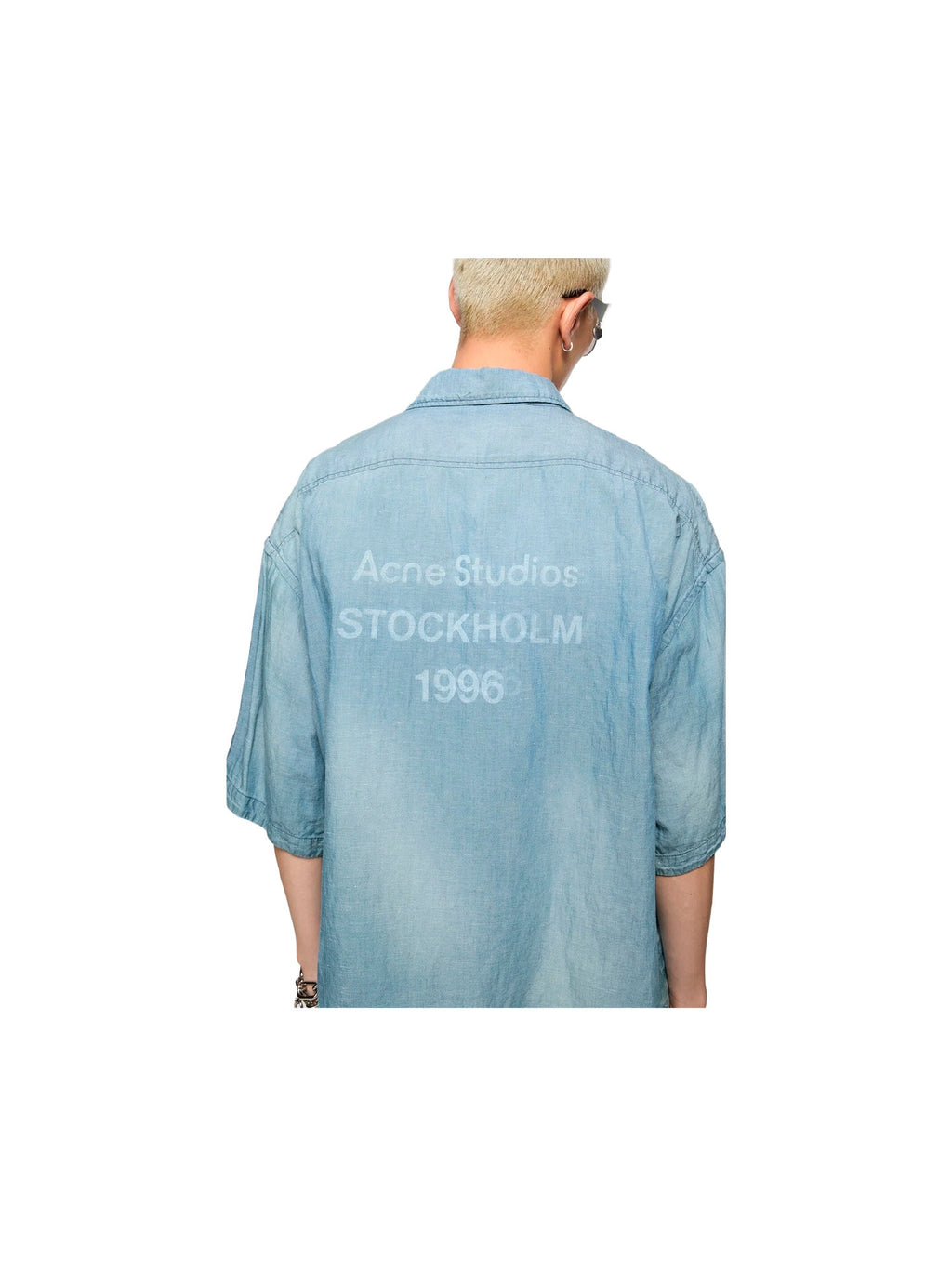 ACNE STUDIOS BUTTON UP SHIRT LOGO STAMP