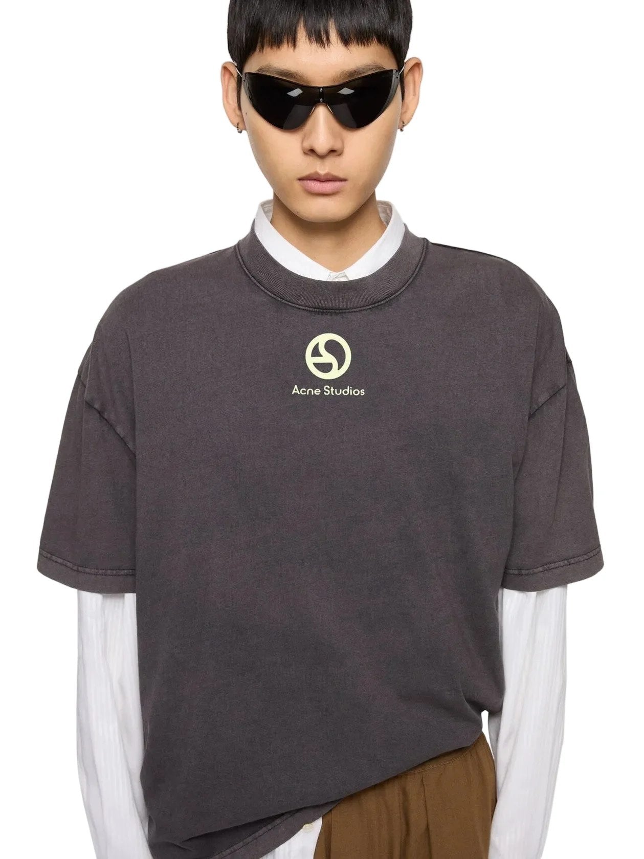 ACNE STUDIOS FRONT LOGO TEE GREY ACNE STUDIOS The Hype Company