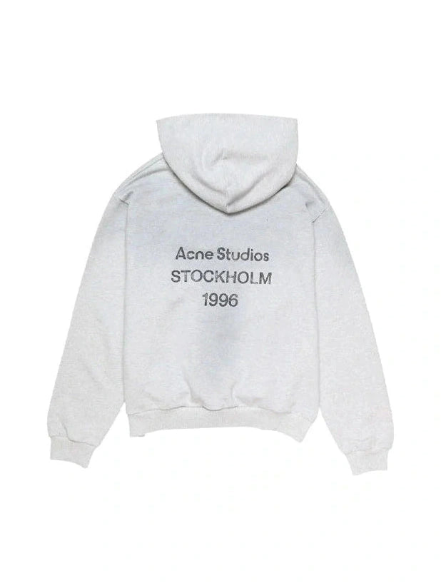 ACNE STUDIOS LOGO HOODED SWEATER GREY ACNE STUDIOS The Hype Company