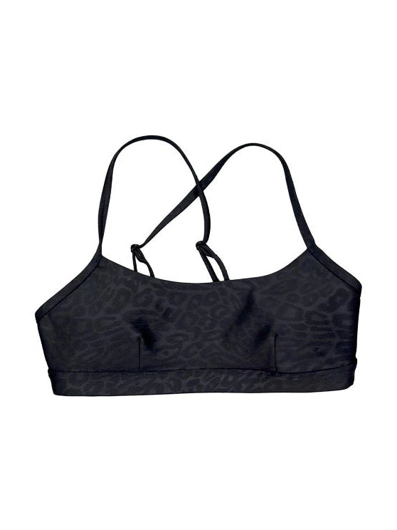 AIRLIFT LEOPARD DEBOSSED INTRIGUE BRA BLACK ALO The Hype Company