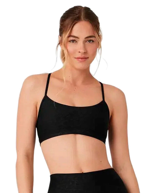 AIRLIFT LEOPARD DEBOSSED INTRIGUE BRA BLACK ALO The Hype Company