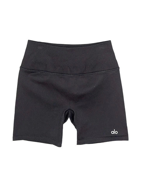 ALO SEAMLESS RIBBED FAVORITE SHORT BLACK ALO The Hype Company