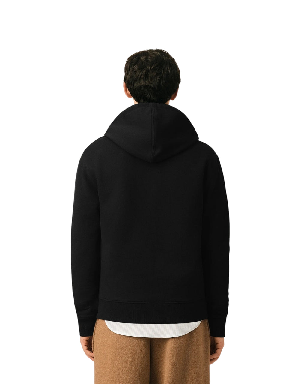 AMI PARIS BLACK COTTON AMI DE COEUR ZIPPED HOODIE