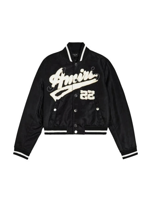 AMIRI 22 DISTRESSED LOGO BOMBER NYLON JACKET AMIRI The Hype Company