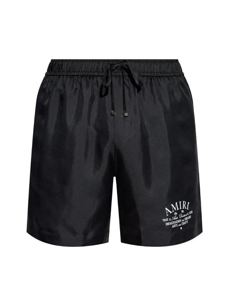 AMIRI ART DISTRICT SILK SHORT BLACK