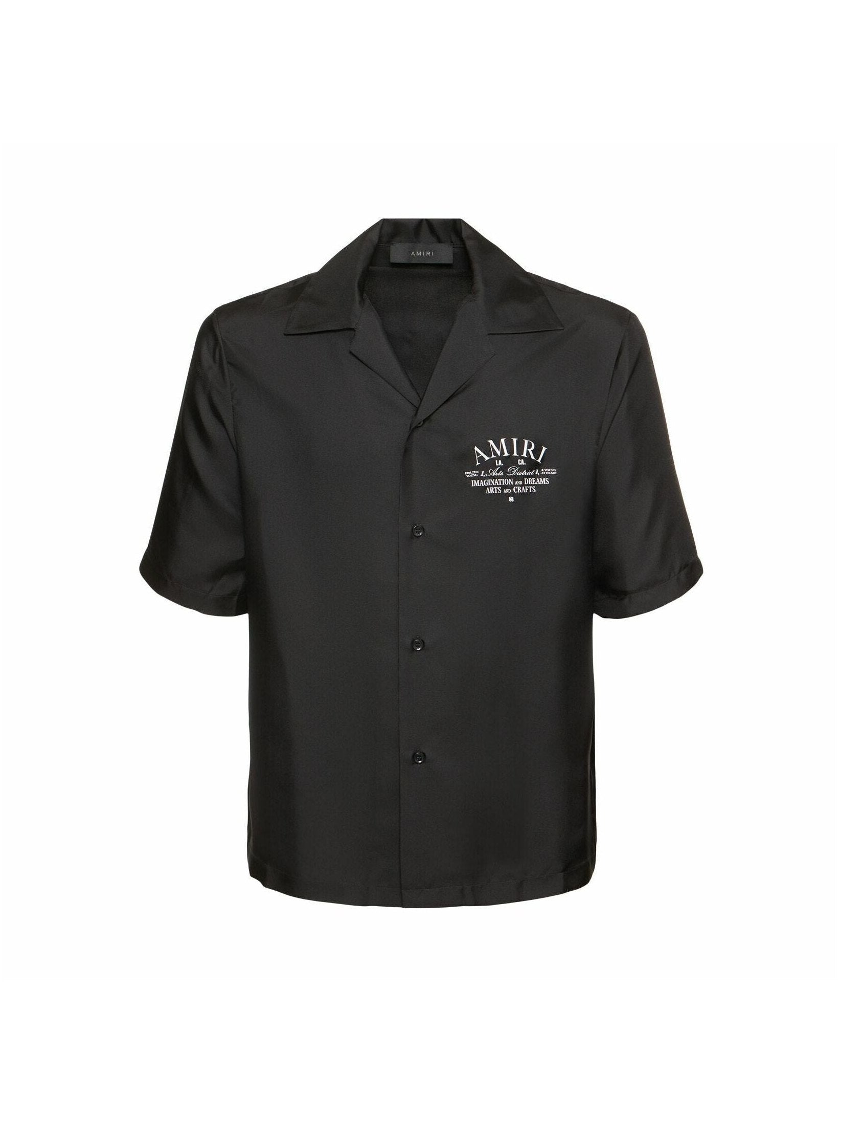 AMIRI ARTS DISTRICT BOWLING SHIRT BLACK