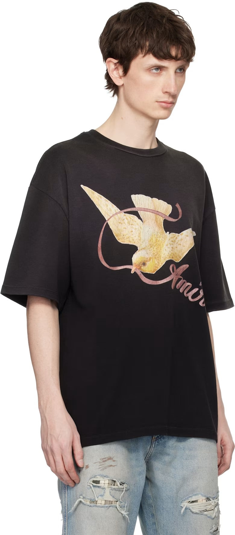 AMIRI AVE VINTAGE BLACK T-SHIRT