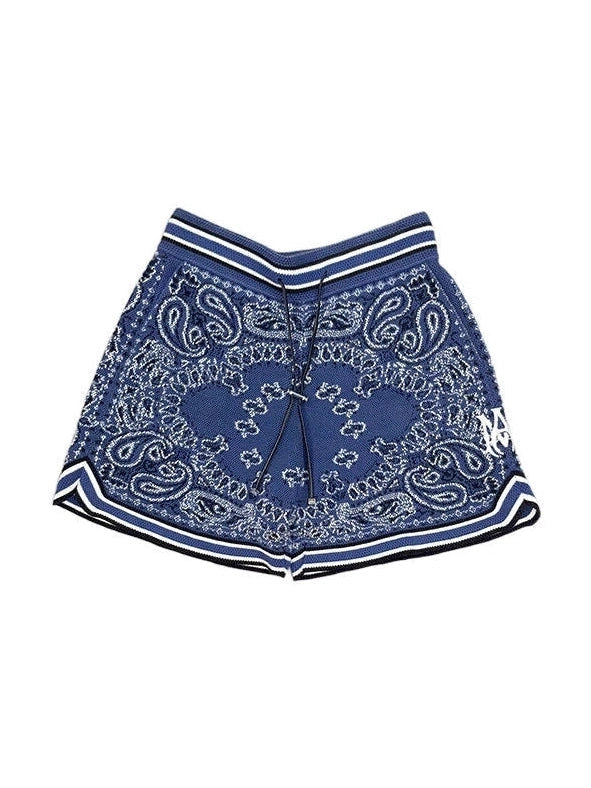 AMIRI BANDANA BLUE KNITTED SHORT AMIRI The Hype Company