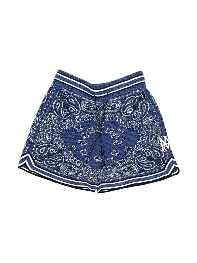 AMIRI BANDANA BLUE KNITTED SHORT AMIRI The Hype Company
