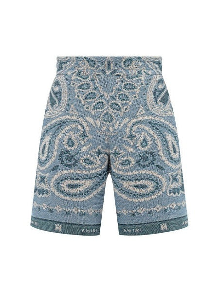 AMIRI BANDANA SHORTS LIGHT BLUE AMIRI The Hype Company