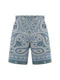 AMIRI BANDANA SHORTS LIGHT BLUE AMIRI The Hype Company