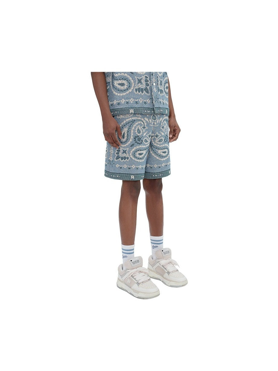 AMIRI BANDANA SHORTS LIGHT BLUE AMIRI The Hype Company