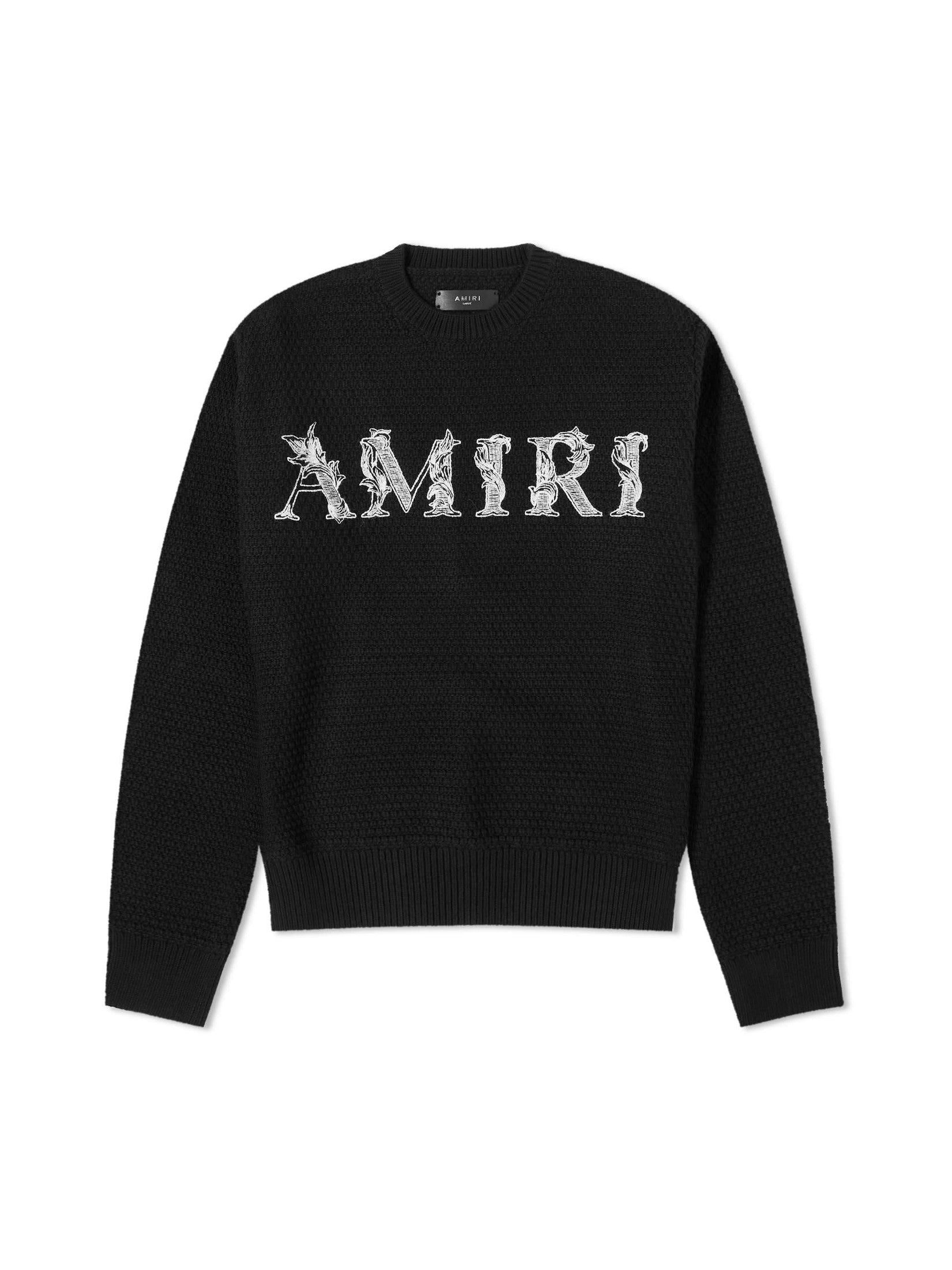 AMIRI BAROQUE SWEATER BLACK