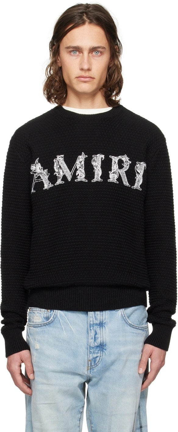 AMIRI BAROQUE SWEATER BLACK