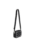 AMIRI BLACK BANDANA MA-EMBROIDERED LEATHER CAMERA BAG