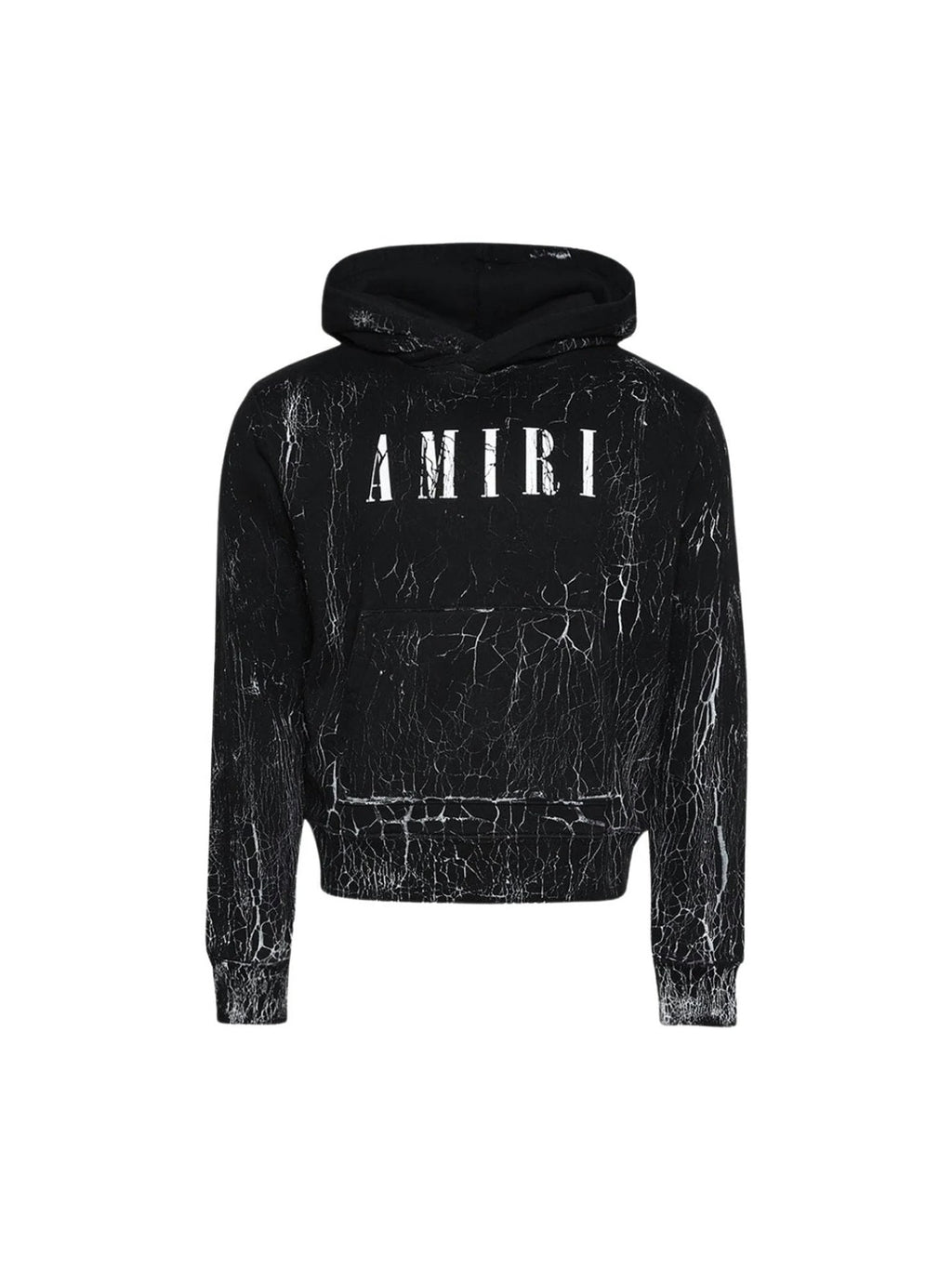 AMIRI BLACK CRACKED CORE LOGO HOODIE