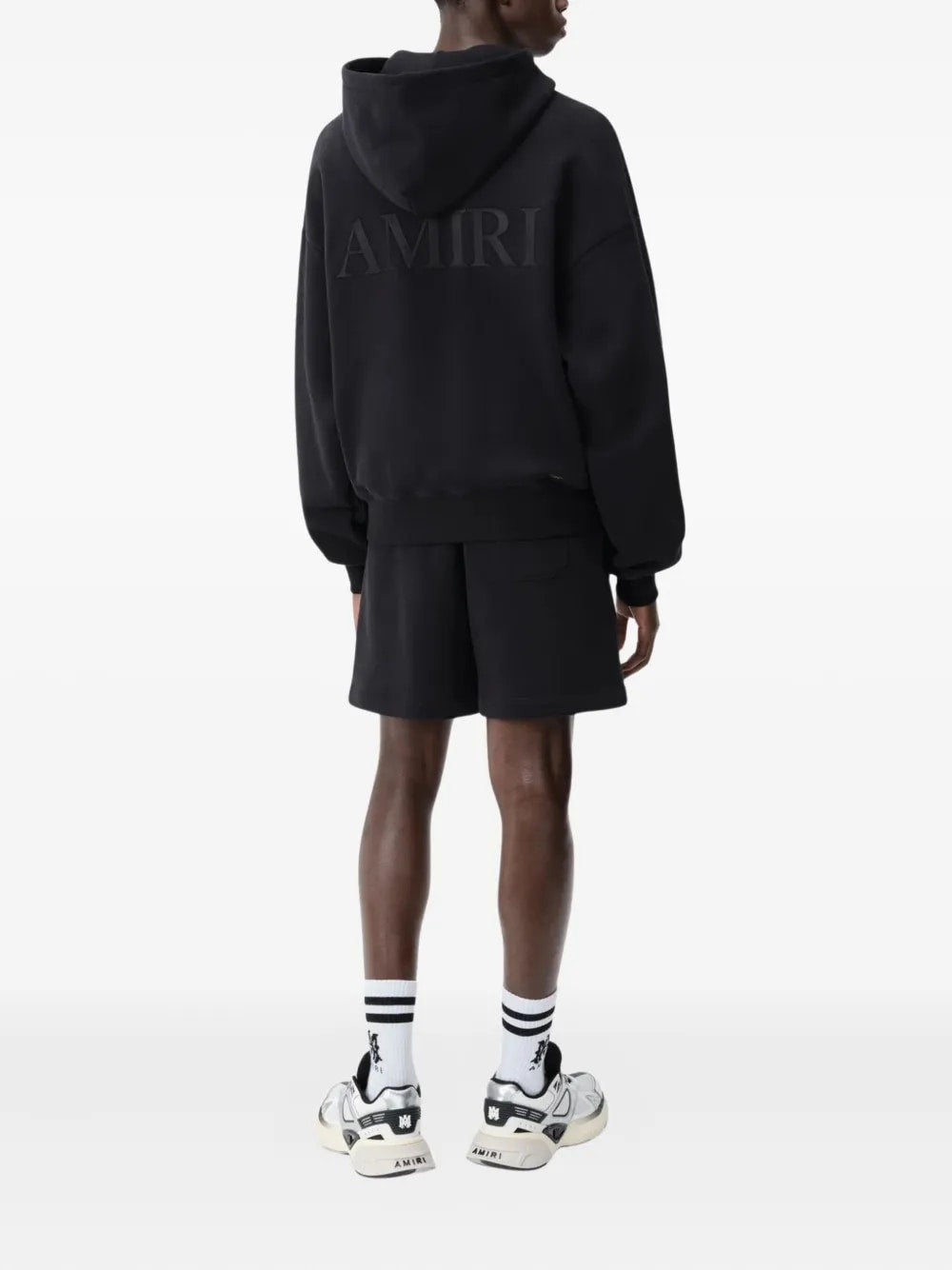 AMIRI BLACK EMBROIDERED SHORTS