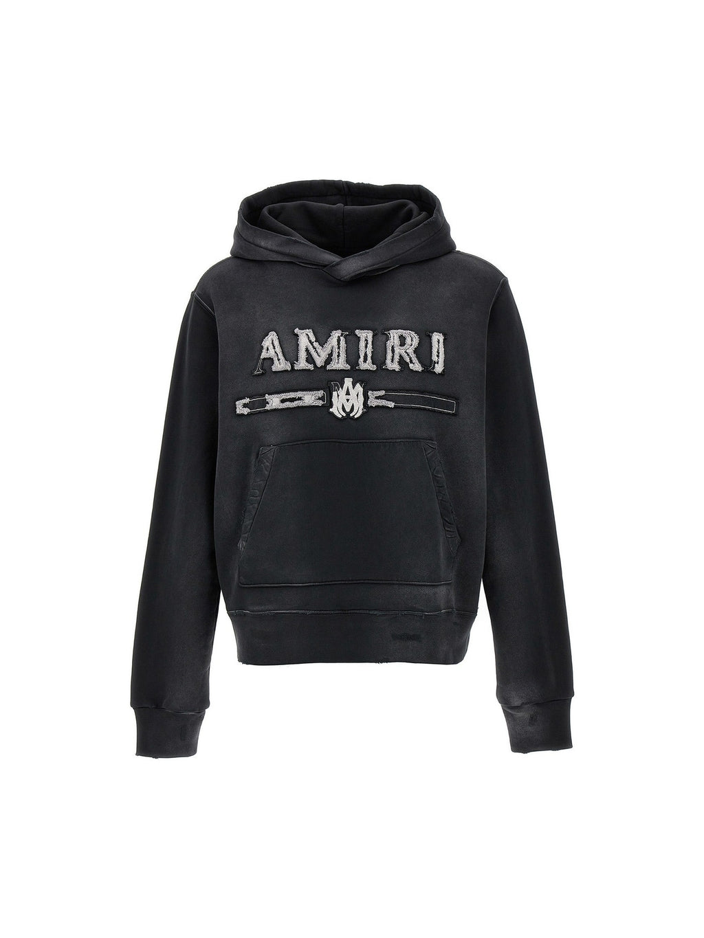 AMIRI BLACK MA BAR LOGO PATCH HOODIE