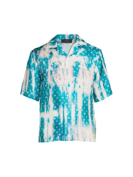 AMIRI BLEACHED MA PAISLEY BLUE SILK SHIRT AMIRI The Hype Company
