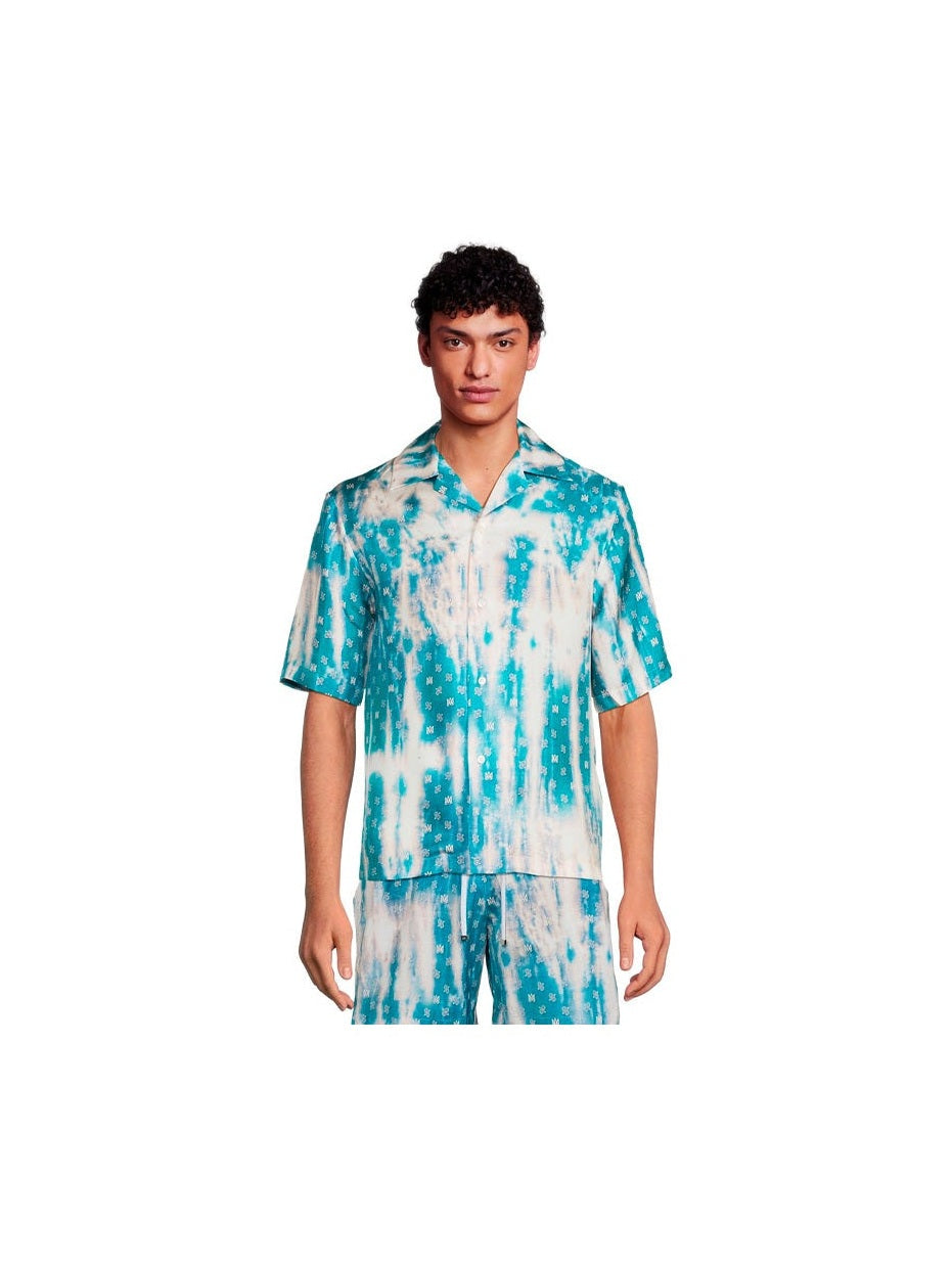 AMIRI BLEACHED MA PAISLEY BLUE SILK SHIRT AMIRI The Hype Company
