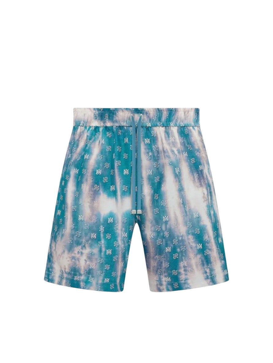 AMIRI BLEACHED PAISLEY MA SILK SHORT AQUA