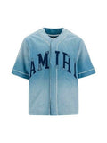 AMIRI BLUE SUNFADED BASEBALL DENIM SHIRT AMIRI The Hype Company