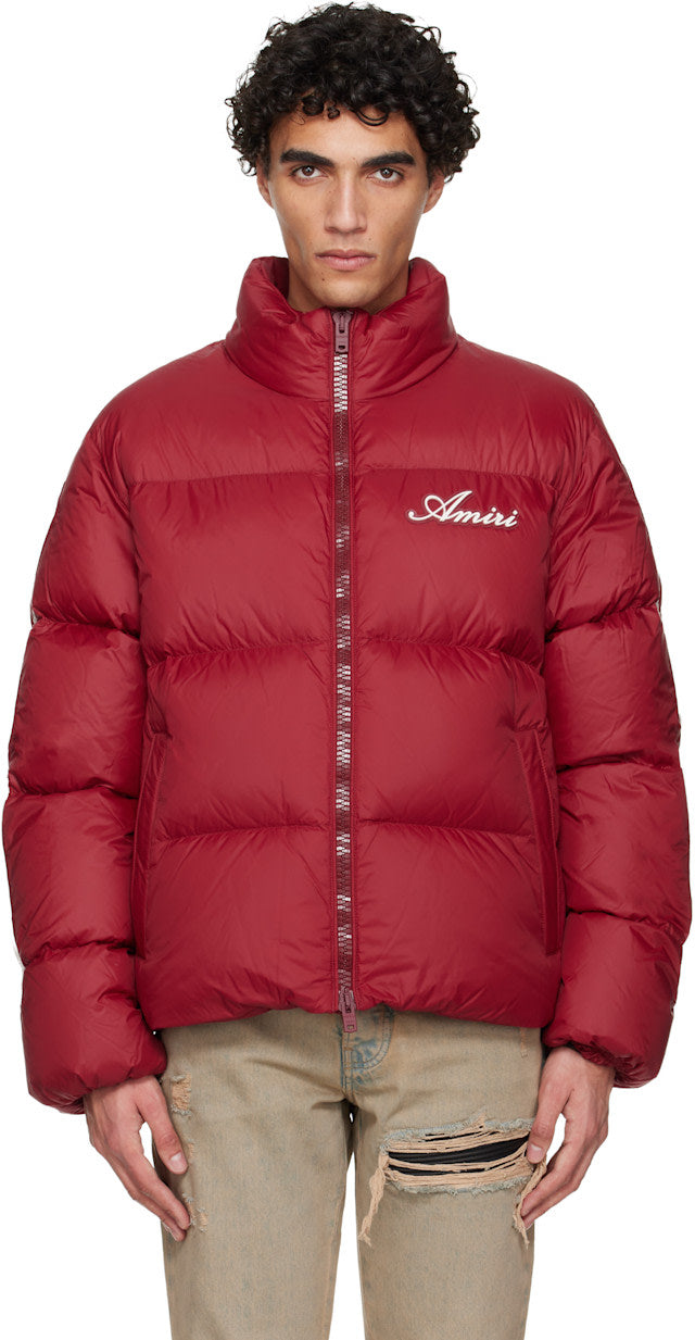 AMIRI BONES DOWN JACKET DEEP RED