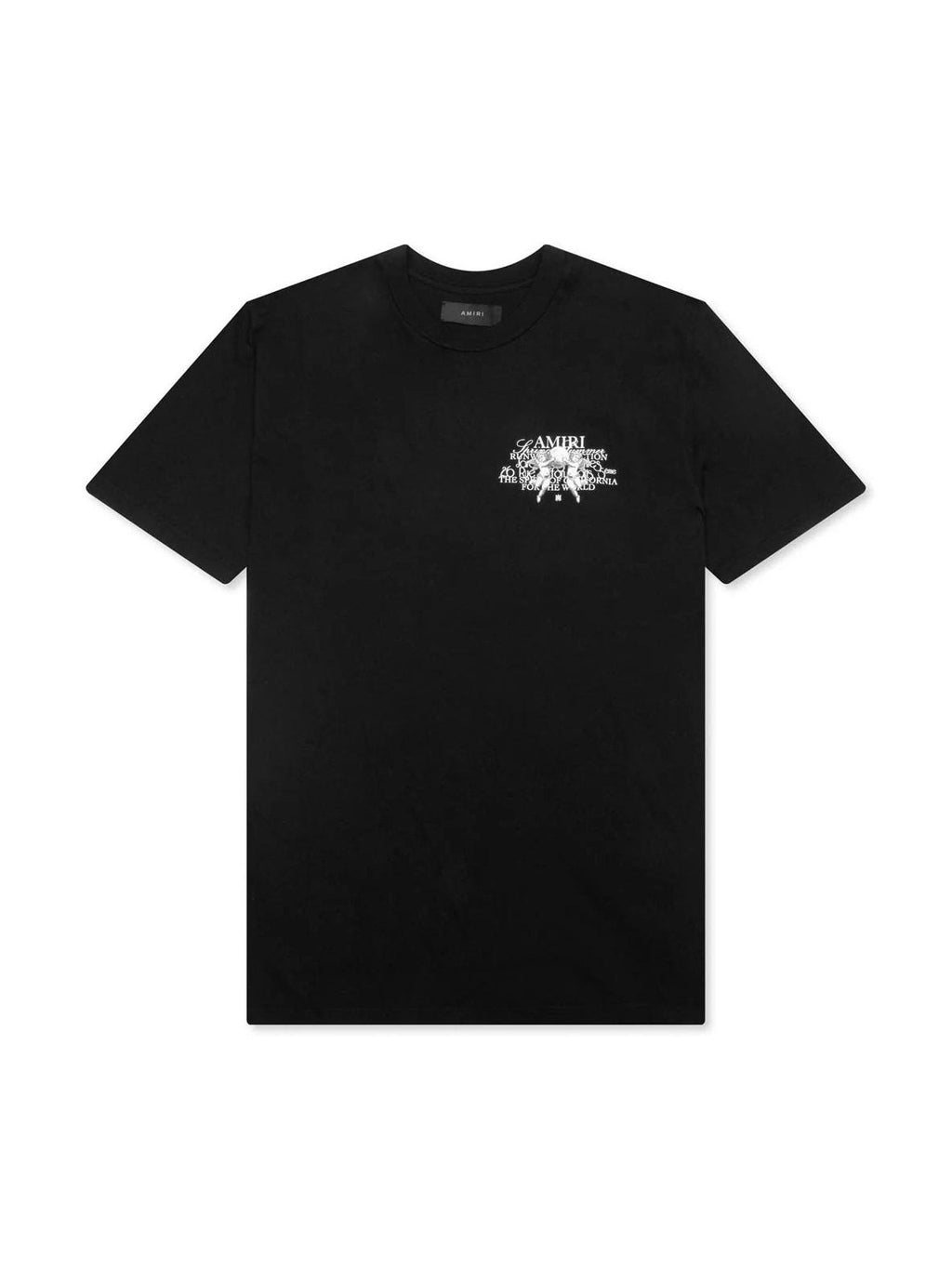 AMIRI CHERUB TEXT BLACK T-SHIRT