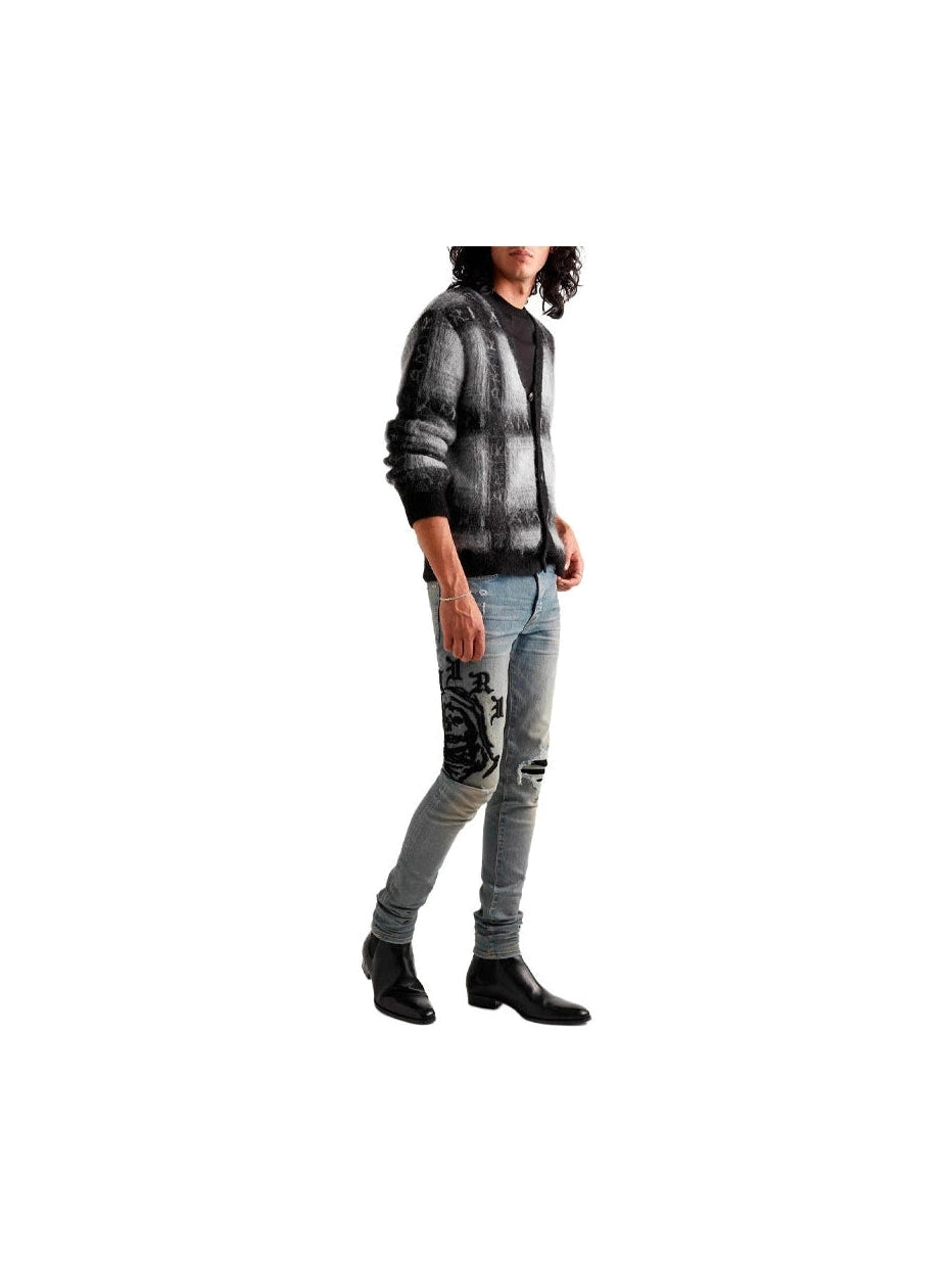 AMIRI CLAY INDIGO WES LANG EMBROIDERED JEANS AMIRI The Hype Company