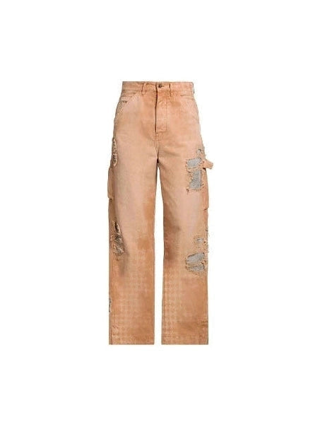 AMIRI DENIM REPAIR DISTRESSED WORK BEIGE DENIM AMIRI The Hype Company