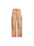 AMIRI DENIM REPAIR DISTRESSED WORK BEIGE DENIM AMIRI The Hype Company