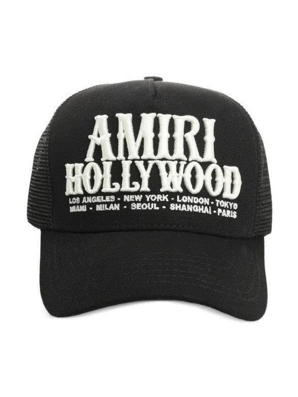AMIRI HOLLYWOOD TRUCKER HAT BLACK