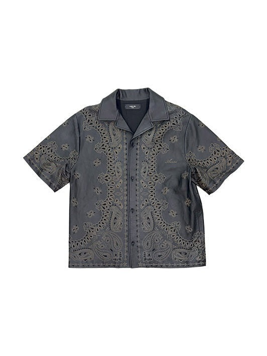AMIRI LEATHER BANDANA BOWLING BROWN SHORT AMIRI The Hype Company
