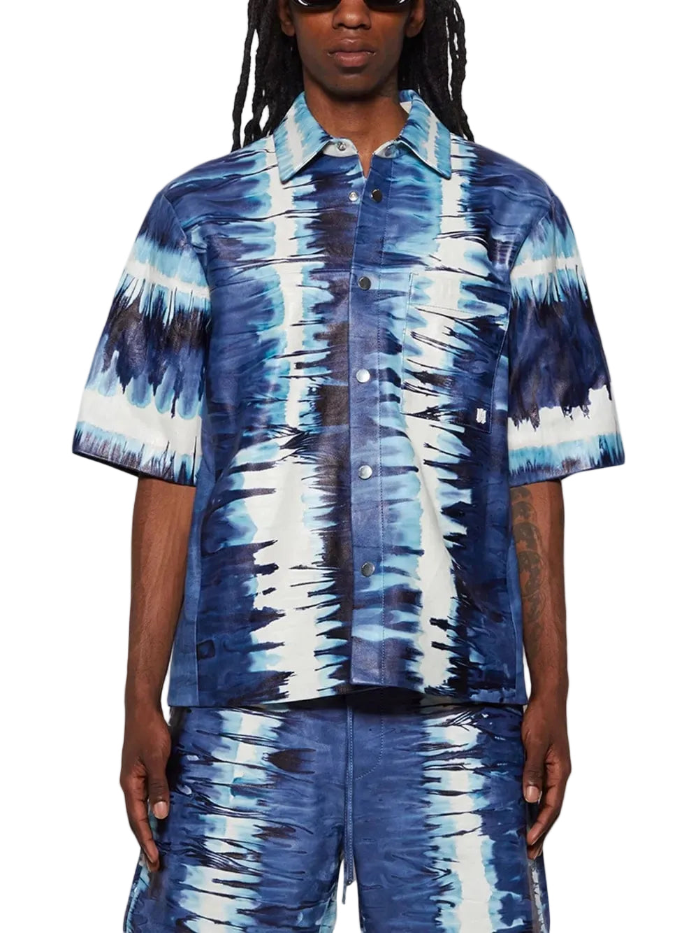 AMIRI LEATHER WATERCOLOR SHIRT
