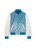 AMIRI LOGO JACQUARD DENIM GRADIENT HOODED JACKET AMIRI The Hype Company