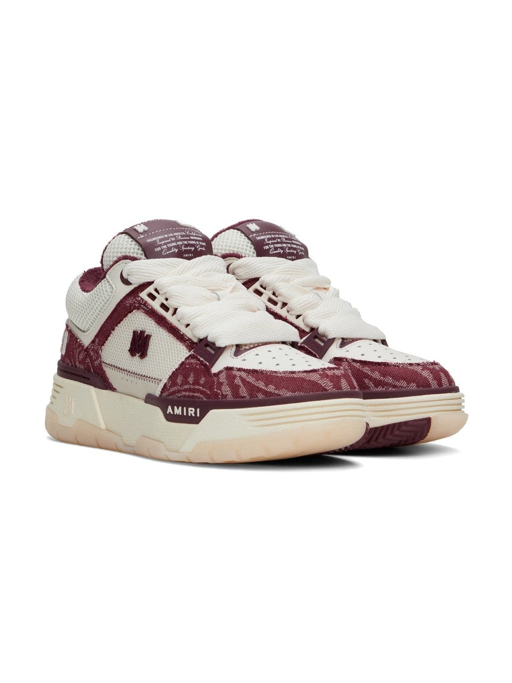 AMIRI MA-1 BANDANA DENIM BURGUNDY