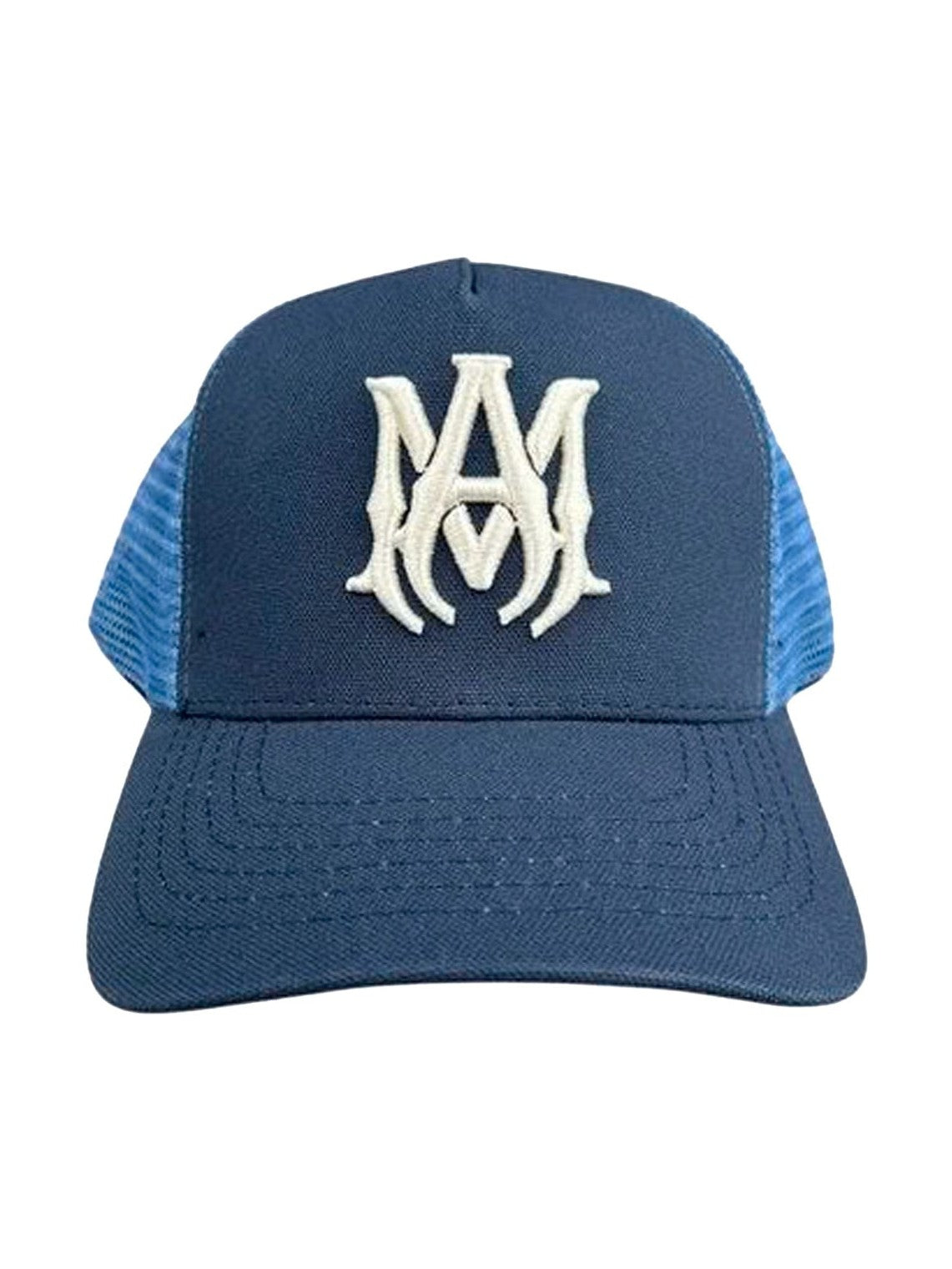 AMIRI MA LOGO TRUCKER HAT BLUE