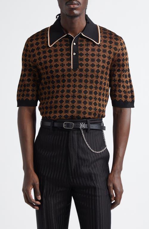 AMIRI MA QUAD POLO BROWN